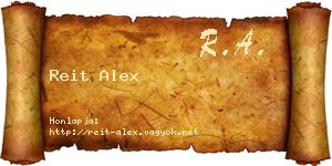 Reit Alex névjegykártya